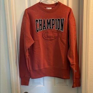 Vintage Champion Men's Bold Salmon Crewneck Sweater